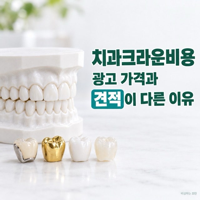 치과크라운비용, 광고 가격과 견적이 다른 이유는?