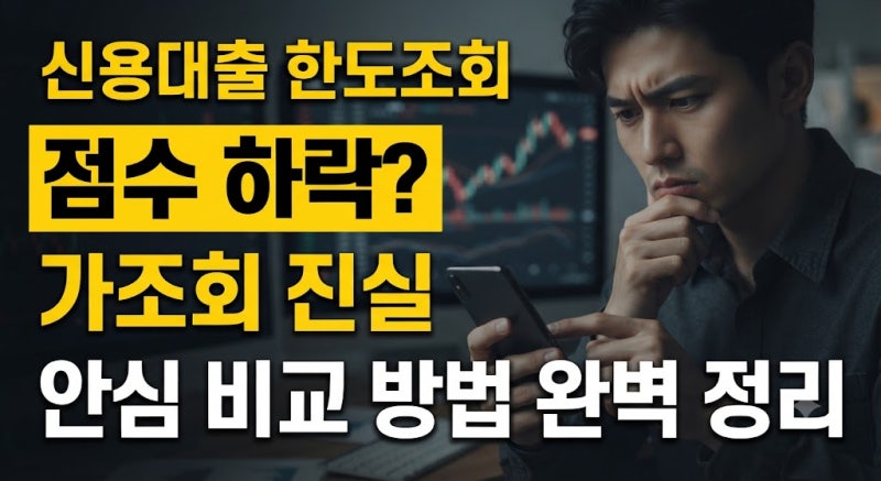 신용대출 한도조회만 해도 신용점수 하락할까? 가조회의 진실과 올바른 대처법