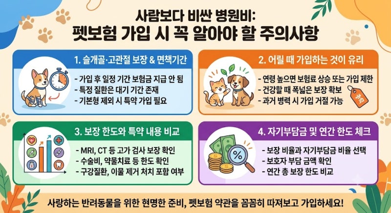 [보험정보] "사람보다 비싼 병원비" 펫보험 가입 시 꼭 알아야 할 주의사항