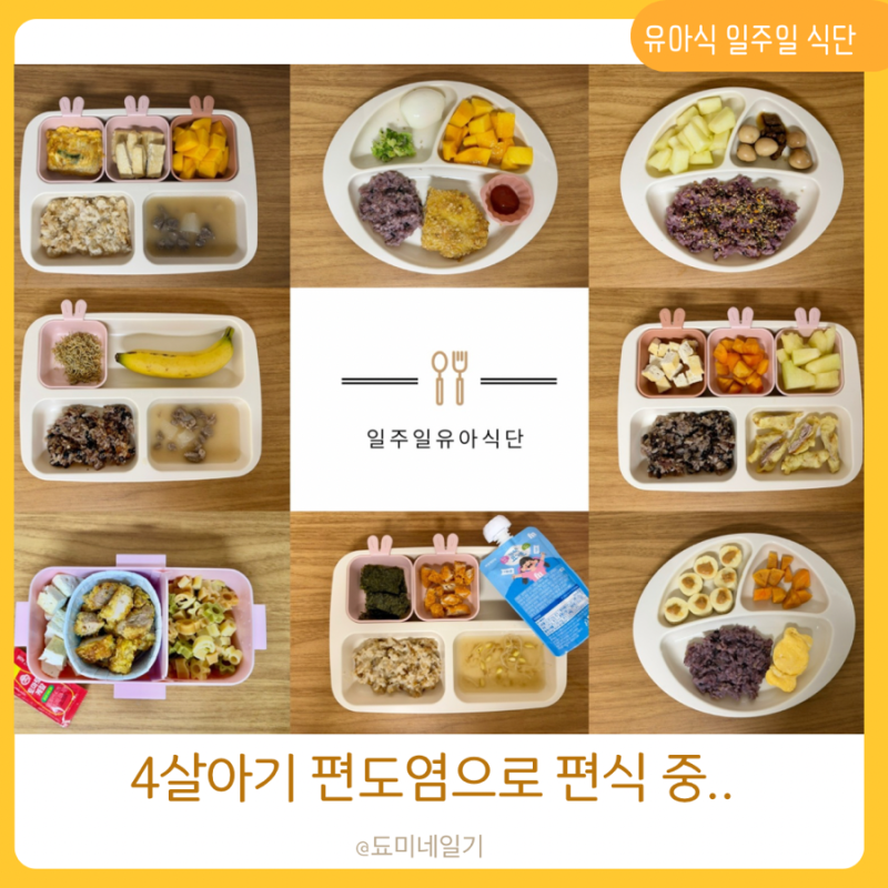 4살 아이 저녁 메뉴 편식하는 아이를 위한 일주일 유아식 식단