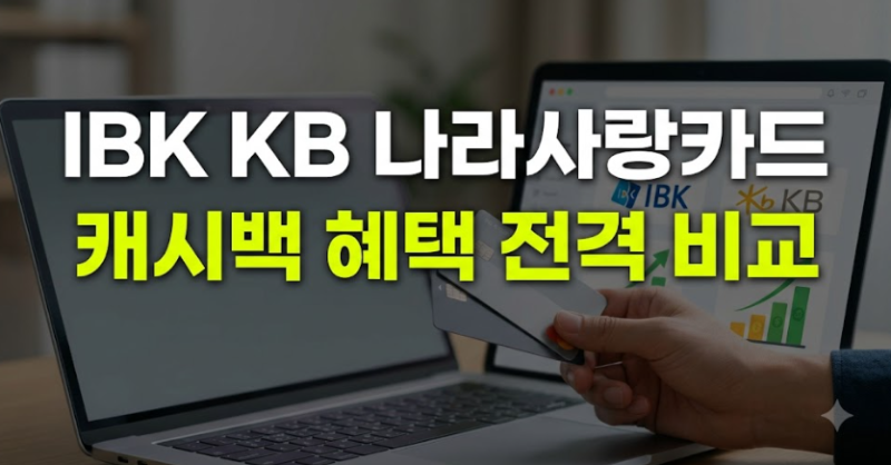 IBK vs KB 나라사랑카드 캐시백 비교: 혜택·전월실적·2026년 최신 변경점 총정리