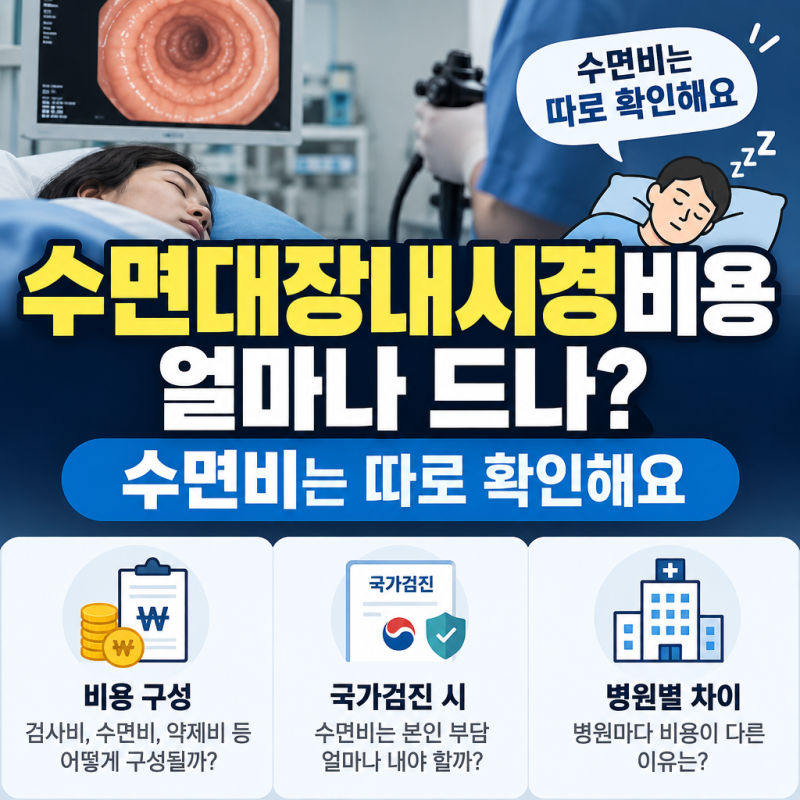 수면대장내시경비용 확인할 것 3가지, 접수 전에 알아둘 금액 범위