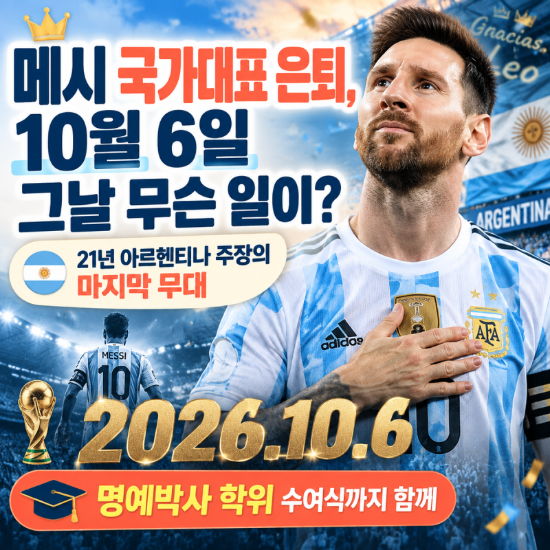 메시 국가대표 은퇴 10월6일, 그 전에 터진 반전 하나