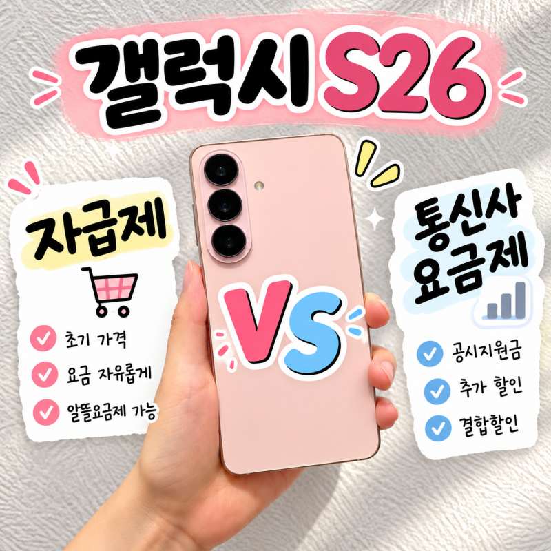 갤럭시S26, 자급제 vs 통신사 요금제 어떤 게 더 유리할까?