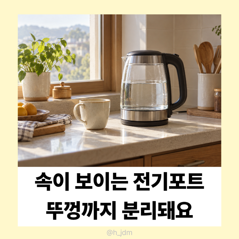 전기포트 속이 잘 안 보인다면? 필립스 1.7L 3종 비교