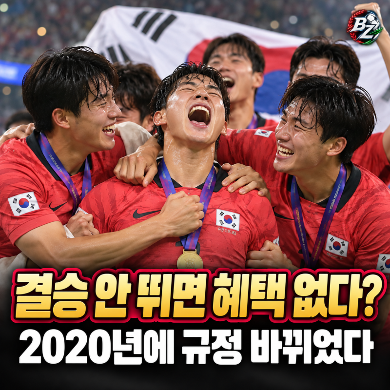 "결승 안 뛰면 병역 혜택 못 받는다?" 지금 규정은 다릅니다