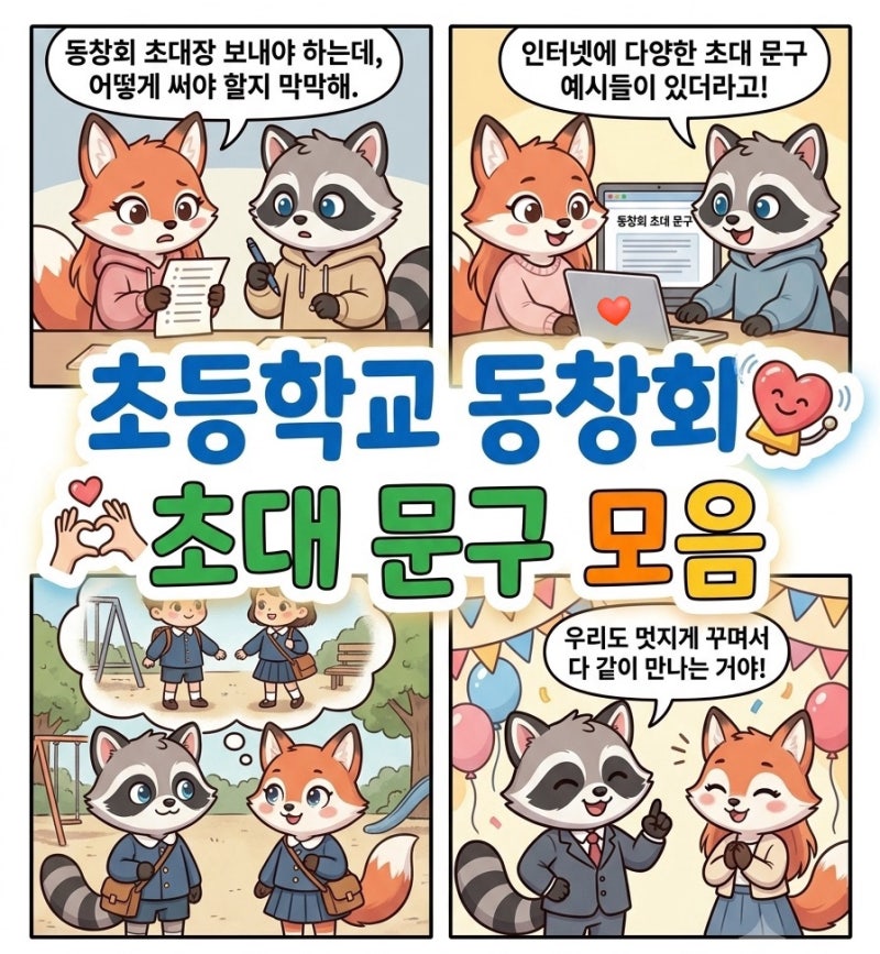 초등학교 동창회 초대 문구 모음 초대장 멘트 예시 및 작성 꿀팁