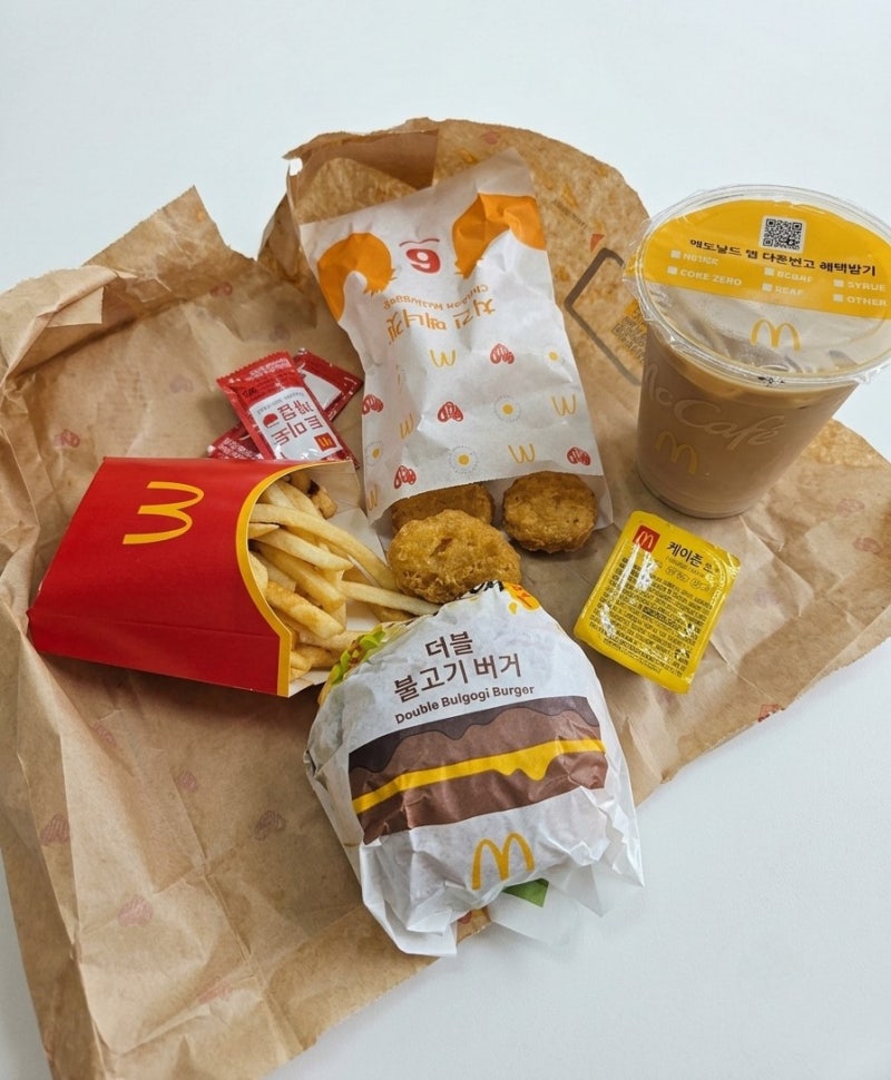 맥도날드 더블불고기버거세트, 맥너겟 케이준소스 가격 및 칼로리