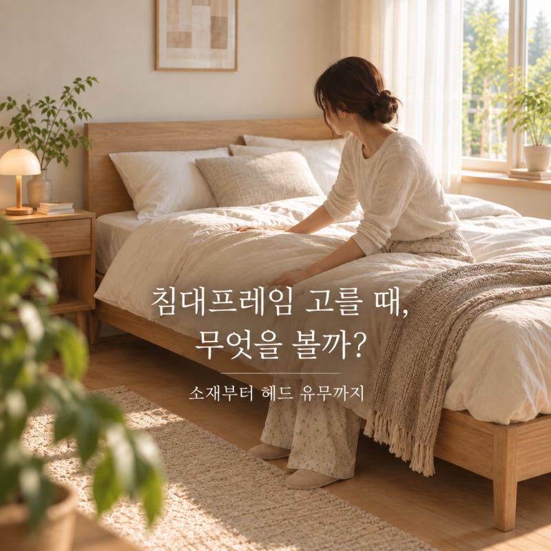 침대프레임종류, 고를 때 어떤 걸 볼까? 소재부터 헤드 유무까지 선택 기준