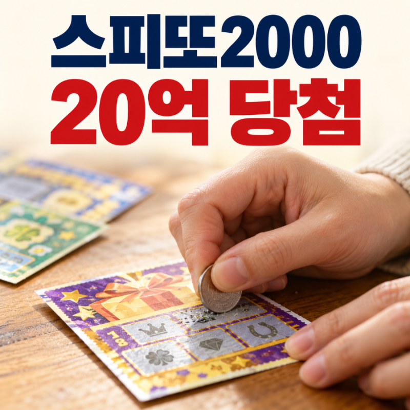 똥꿈 꾼 뒤 복권 샀더니…즉석복권 스피또2000 69회 20억 당첨 사연