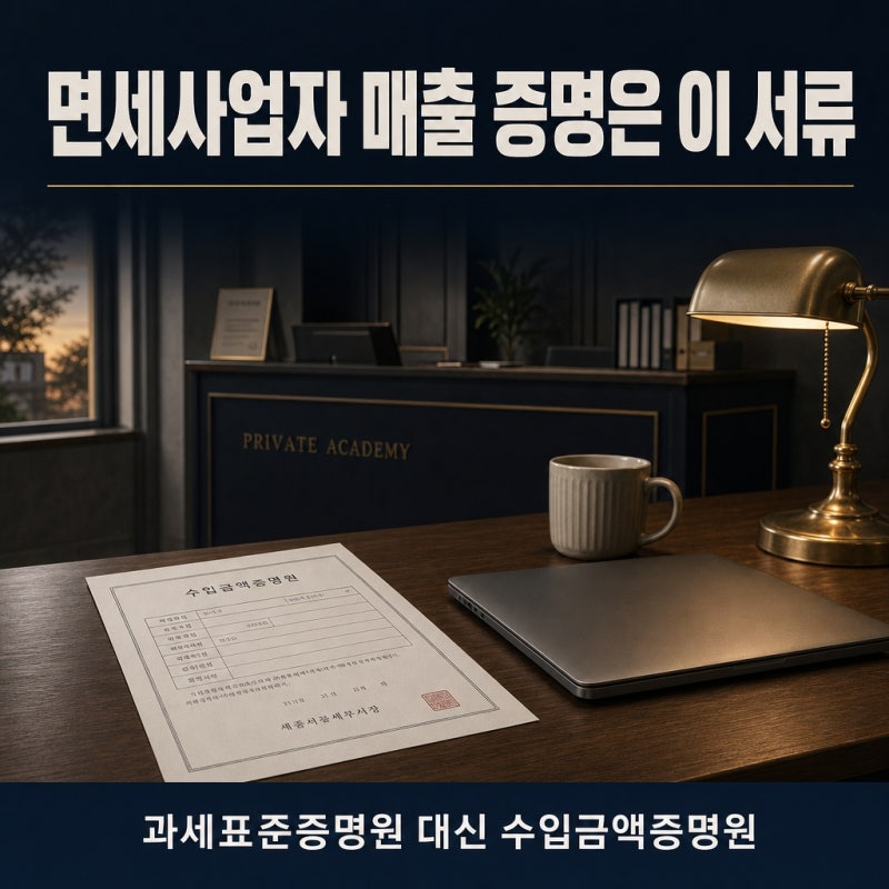 학원 원장님이 대출 서류에서 막힌 이유, 면세사업자 수입금액증명원