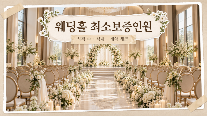 웨딩홀 최소보증인원 정하는 법｜하객 수 예상부터 식대 계산까지
