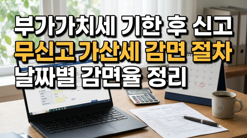 부가가치세 기한 후 신고, 무신고가산세 감면 받는 절차와 날짜별 감면율