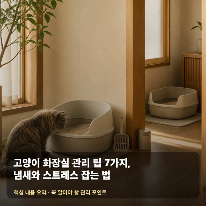 고양이 화장실 관리 팁 7가지, 냄새와 스트레스 잡는 법