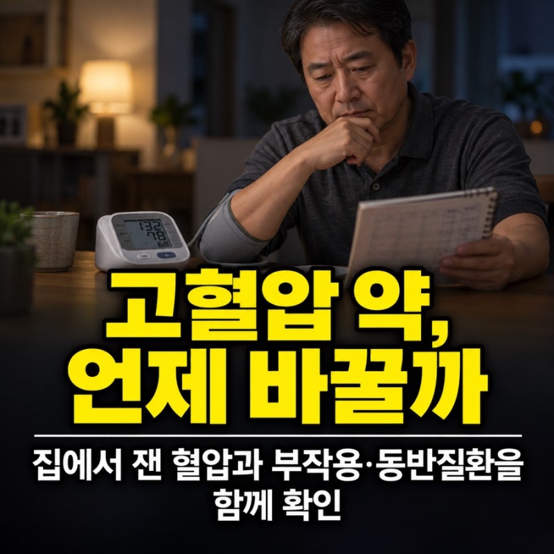 고혈압 약, 언제 바꿀까 - 집에서 잰 혈압과 부작용·동반질환을 함께 확인