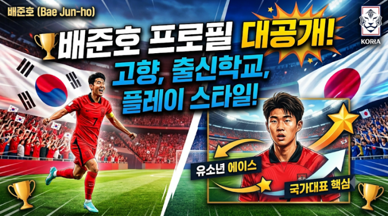 대한민국 국가대표팀의 핵심 공격 자원인 배준호(Bae Jun-ho) 선수의 고향, 프로필 및 경력