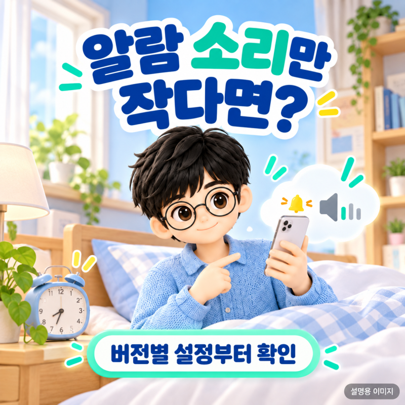 아이폰 알람 소리 작을 때?｜버전별 음량 설정 확인