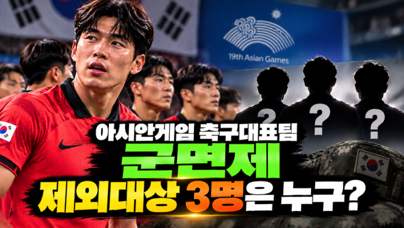 2026 아시안게임 축구 금메달 병역면제 누구? 병역특례 20명 선수 명단 총정리
