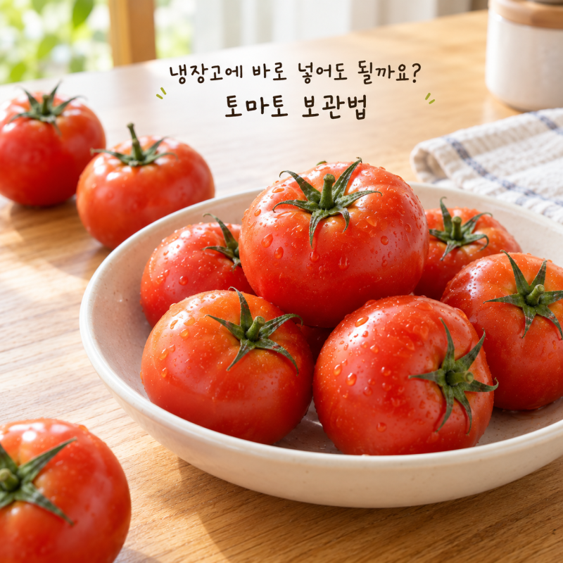 냉장고에 바로 넣어도 될까요? 토마토 보관법