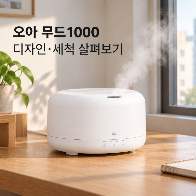 오아 무드1000 가습기, 디자인부터 세척,구매 체크까지