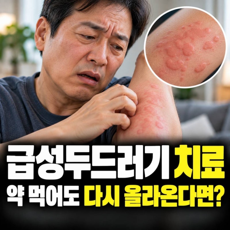 급성두드러기 치료, 약 먹어도 다시 올라온다면?