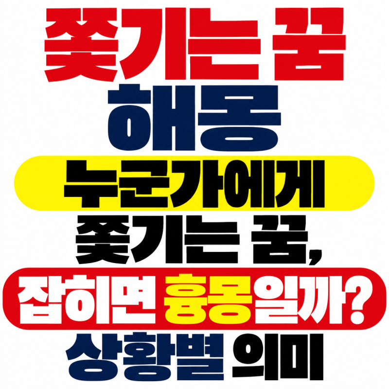 쫓기는 꿈 해몽｜누군가에게 쫓기는 꿈, 잡히면 흉몽일까? 상황별 의미