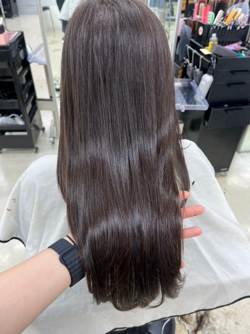 올리브브라운 염색, 은은한 올리브빛이 매력적인 차분한 컬러 ｜범계미용실 로프 고하은 디....