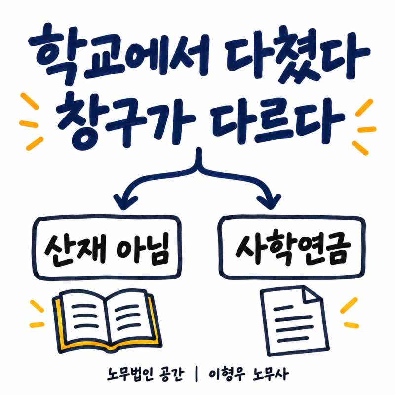 사학연금 직무상 재해, 산재보험으로 신청하면 될까요?