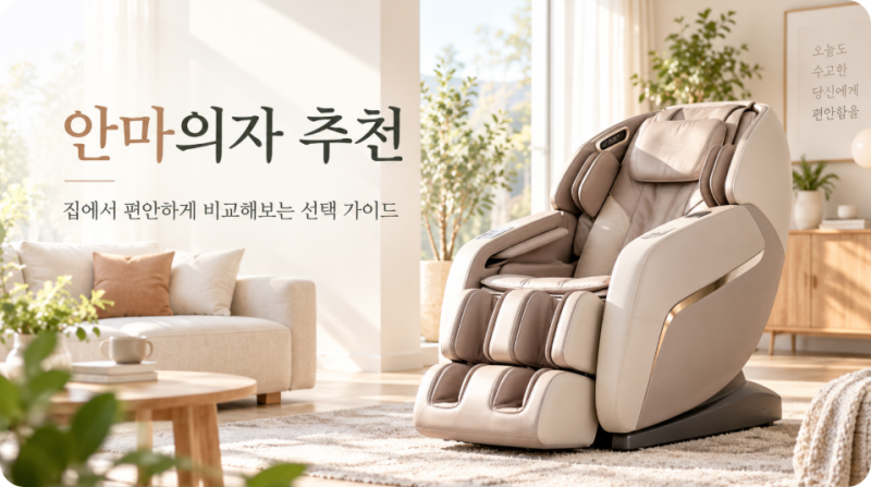 안마의자 추천 5가지, 체형·공간·렌탈 기준 비교