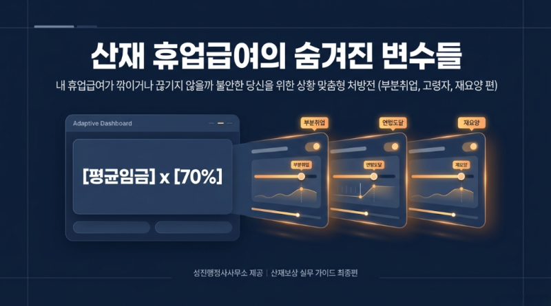 [ 산재 휴업급여 4편(최종편) ] 부분 취업·고령자·재요양 시 지급액은 어떻게 달라질까요?