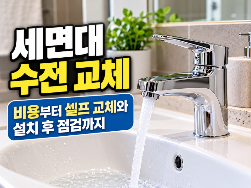 세면대 수전 교체, 비용부터 셀프 교체와 설치 후 점검까지