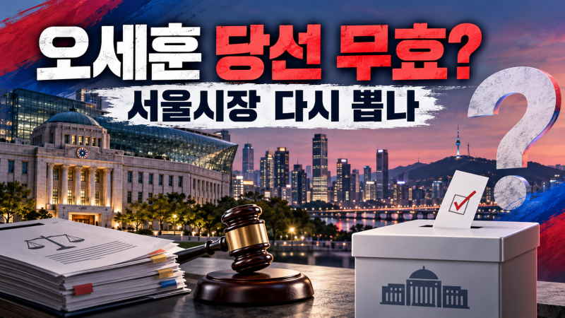 서울시장 다시 뽑나? 오세훈 ‘당선무효형’과 실제 시장직 상실 조건
