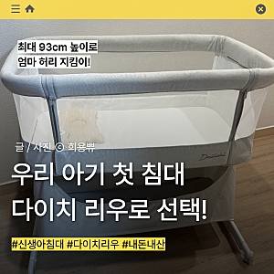신생아 이동식 아기침대 다이치 리우 내돈내산! 불량 교환 후기와 체크리스트