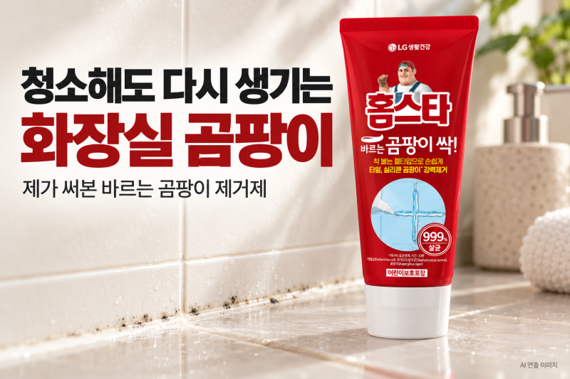 화장실 틈새 곰팡이, 청소해도 다시 생겨 써본 홈스타 젤 타입 후기
