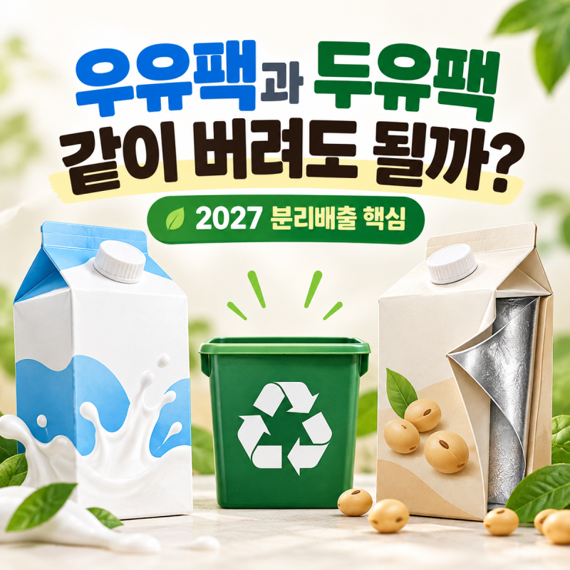 우유팩과 두유팩 같이 버려도 될까? 2027 분리배출 의무 핵심