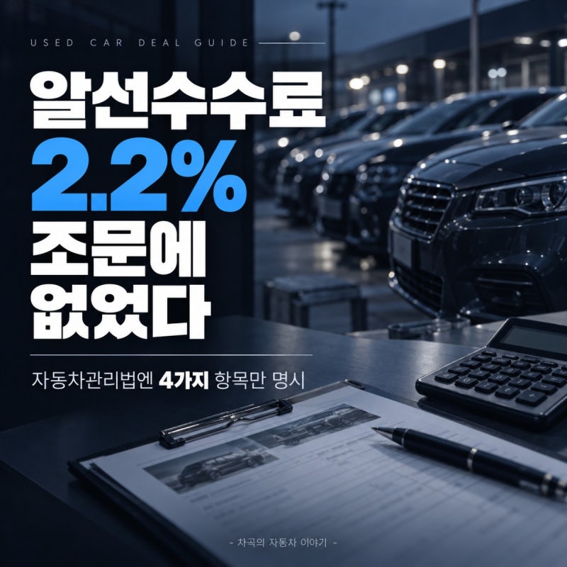 "알선수수료 2.2%"는 법 조문이 아니었다, 중고차 순위 다시 보기