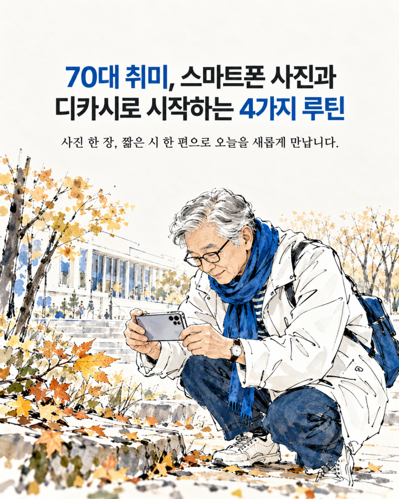 70대 취미, 스마트폰 사진과 디카시로 시작하는 4가지 루틴