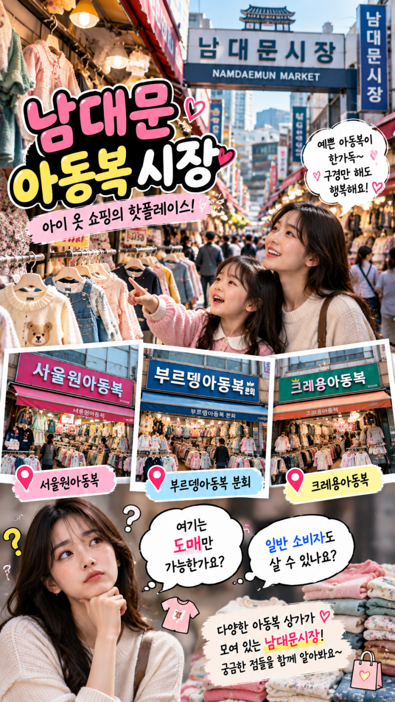 남대문 아동복 시장 요즘 어떨까? 2026 쇼핑·도매 이슈 정리