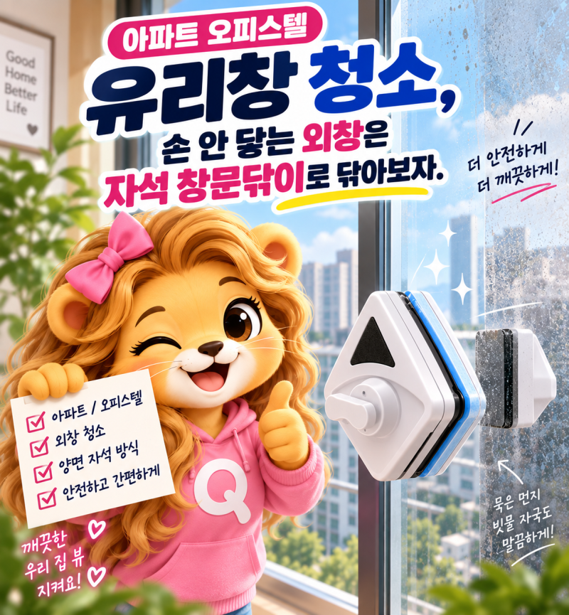 자석 창문닦이, 고층 아파트 외창에 써도 될까? 사기 전 확인할 3가지