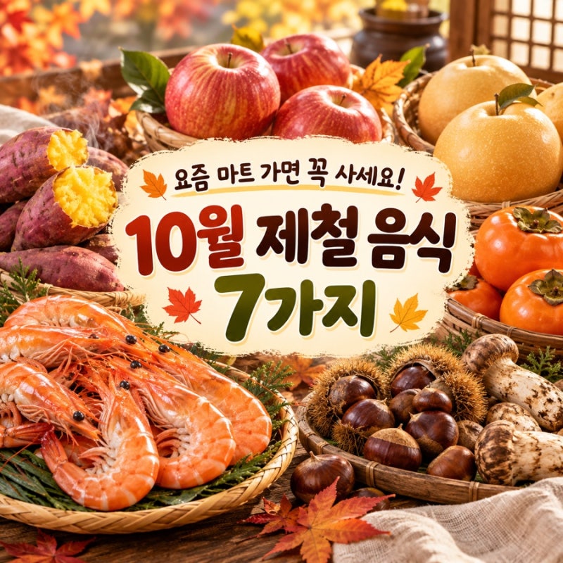 요즘 마트 가면 꼭 사세요! 10월 제철 음식 7가지