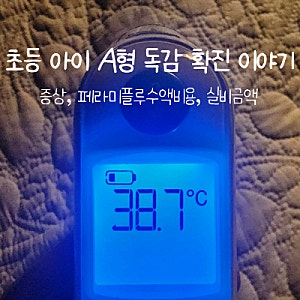 초등 아이 A형 독감 확진 이야기(증상,페라미플루수액비용,실비금액)