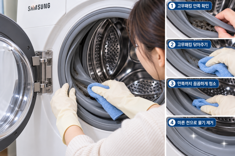 세탁기 청소하고 계시나요? 삼성 드럼세탁기 청소 방법 4가지｜냄새 ....