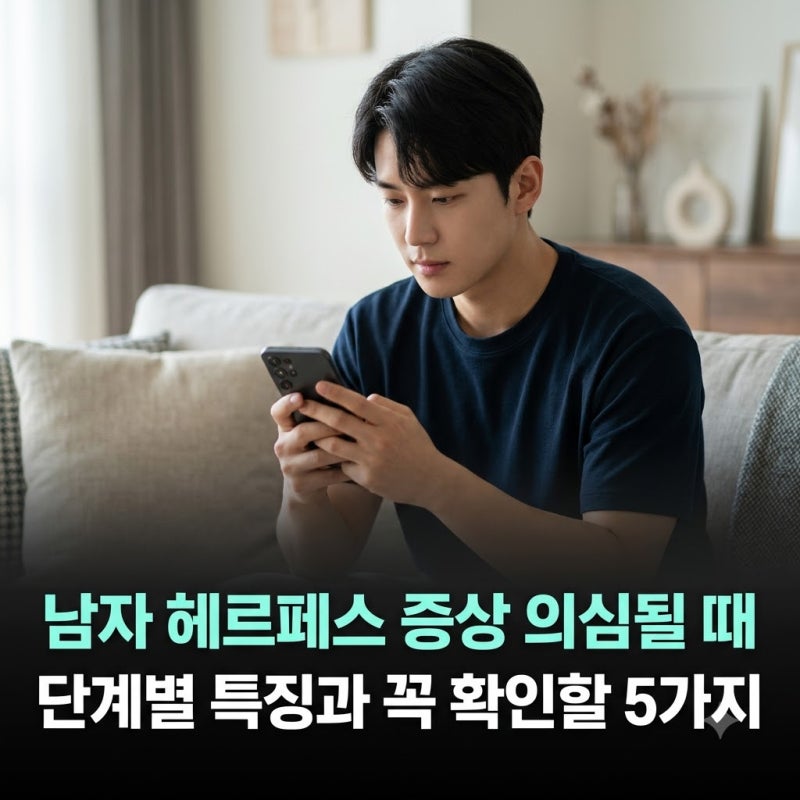 남자 헤르페스 증상 의심될 때 단계별 특징과 꼭 확인할 5가지