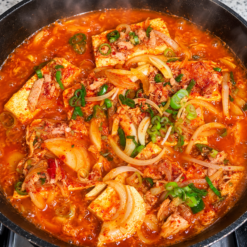 참치 두부찌개 두부 구워서 졸여낸 두부참치조림 두부짜글이
