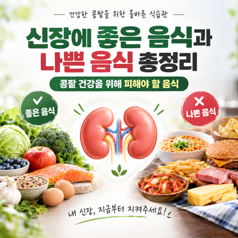신장에 좋은 음식과 나쁜 음식 총정리｜콩팥 건강을 위해 피해야 할 음식