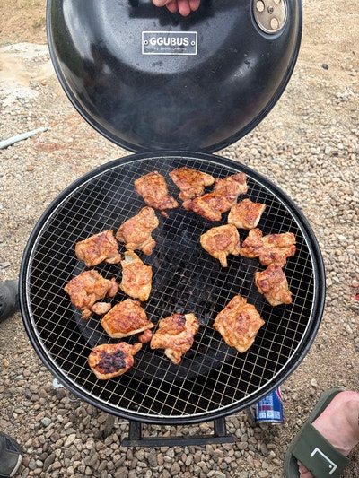 가을 밭일 후 먹는 숯불 바베큐! 꾸버스 하이엔드 원형 그릴 43 내돈내산 사용 후기