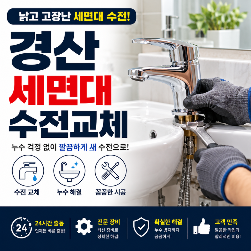 경산세면대수전교체 고장 원인부터 완벽 수리 가이드까지