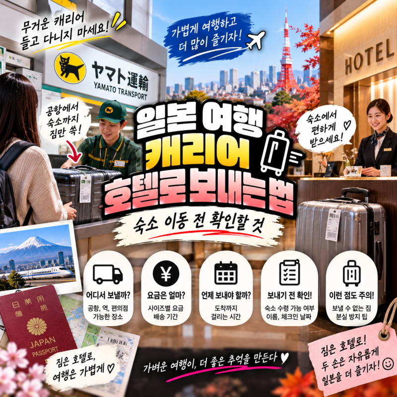 일본 여행 캐리어 호텔로 보내는 법, 숙소 이동 전 확인할 것