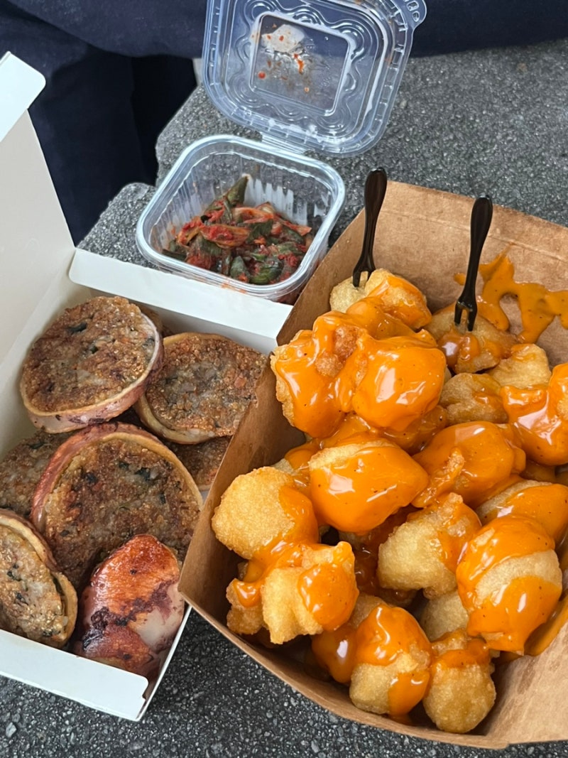 강릉 중앙시장 맛집 웨이팅 꿀팁 길감자 닭강정 오징어순대 먹거리 추천