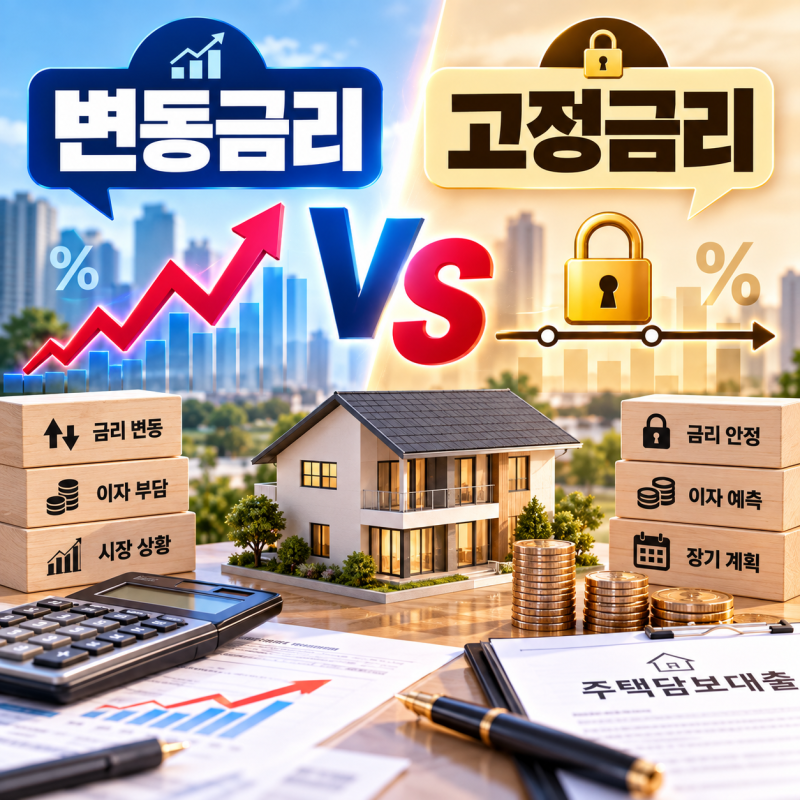 주담대 변동금리 VS 고정금리, 지금 선택하면 어느 쪽이 이자 덜 낼까?
